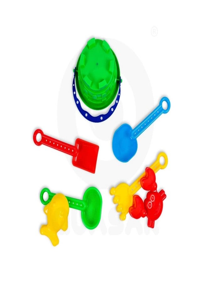 Quasar Beach Castle Water Tools Toys Sand Game Kids Beach Toys, Sand Toys for Kids Beach Toy Bucket, Sand Garden Pretend Role Play Set Children Learn Play Fun Toddler Kids Set (7 Piece Set) - Image 3